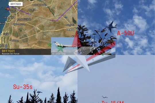 Các máy bay chiến đấu mới Nga đến Syria - ảnh minh họa tài khoản mạng xã hội @WaelAlHussaini