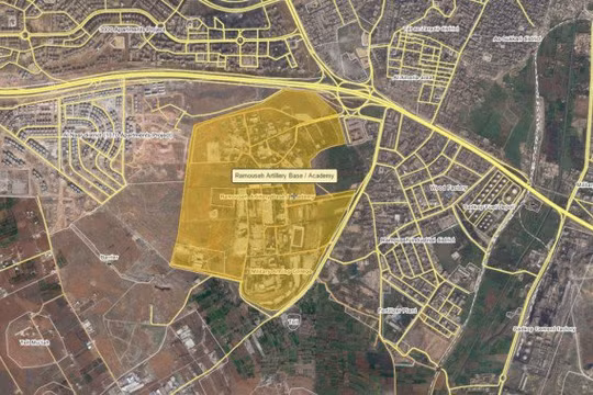 Bản đồ chiến sự khu vực quận Ramousah, Aleppo 