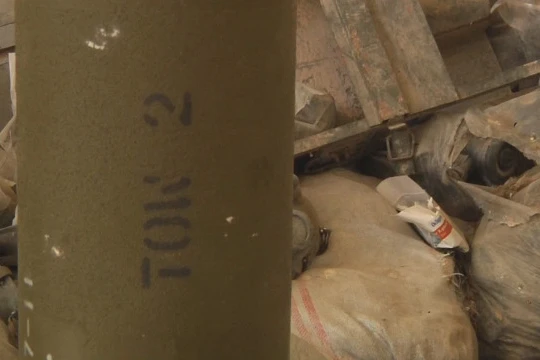 Kho tên lửa TOW-2 ở Rastan, phía bắc tình Homs. Ảnh video Ruptly