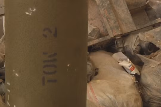Kho tên lửa TOW-2 ở Rastan, phía bắc tình Homs. Ảnh video Ruptly