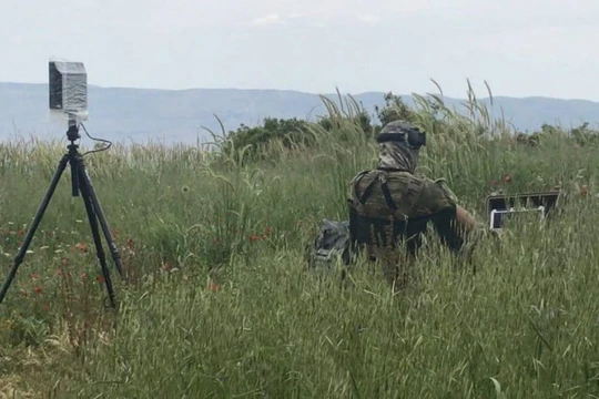 Phân đội đặc nhiệm trinh sát Nga trên chiến trường Hama. Ảnh Masdar News