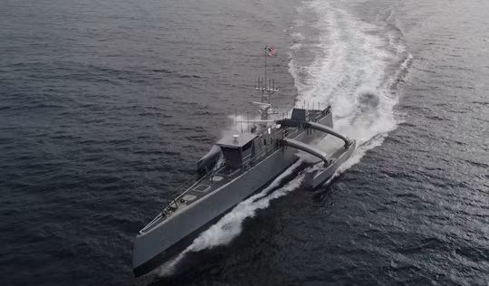 Chiến hạm không người lái "Sea Hunter - Thợ săn biển" do Hải quân Mỹ phát triển và thử nghiệm. Ảnh Defense News