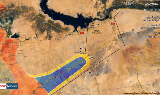 Trung đoàn 555, Lữ đoàn Diều hâu Sa mạc tấn công quốc lộ Salamiyah-Raqqa