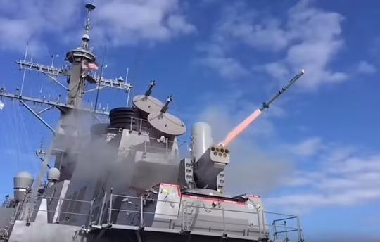 Hệ thống phòng thủ tên lửa chống hạm SeaRAM. Ảnh Raytheon