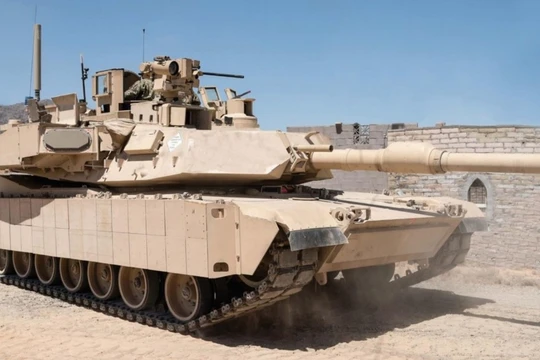 Xe tăng M1A2 SEPv2 Abrams lắp hệ thống phòng thủ tích cực Israel Trophy - ảnh The Driver. Mỹ