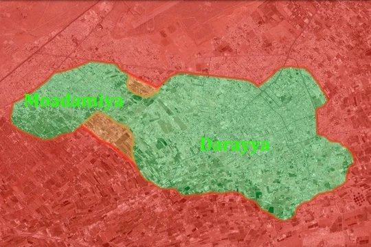 Video:Quân đội Syria đánh chia cắt Darayya với Moadamiya ở Damascus