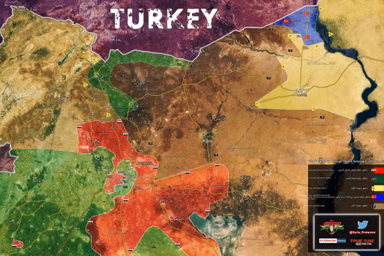 Bản đồ chiến sự miền Bắc tỉnh Aleppo ngày 27.08.2016