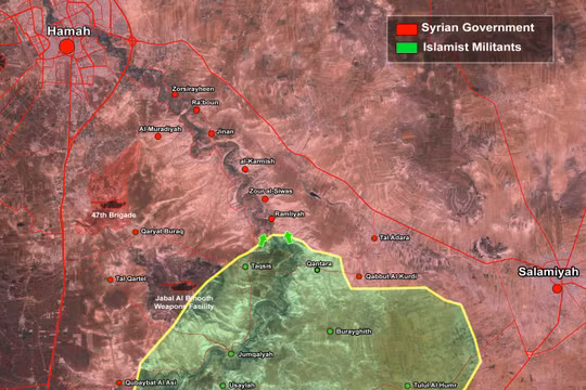 Bản đồ tình hình chiến sự quận Al-Salamiyah 