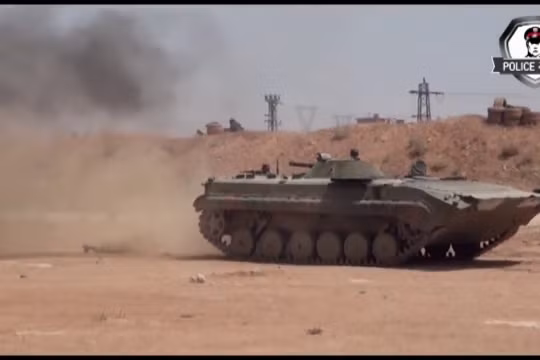 Đặc nhiệm Bộ nội vụ Syria biểu diễn kỹ năng chiến đấu. Ảnh minh họa video truyền thông quân đội Syria.