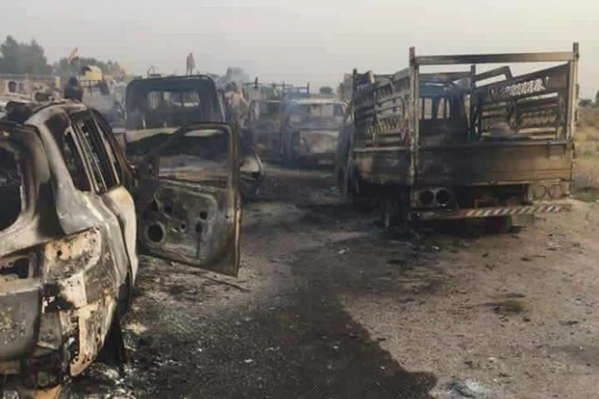 Hàng trăm xe vận tải của IS bị thiêu hủy ở tỉnh Anbar, Iraq