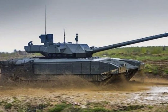 Xe tăng T-14 Armata trên thao trường. Ảnh minh họa RG