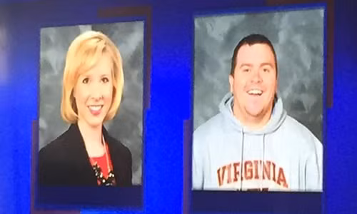 Alison Parker và người quay phim Adam Ward. Ảnh: WDBJ