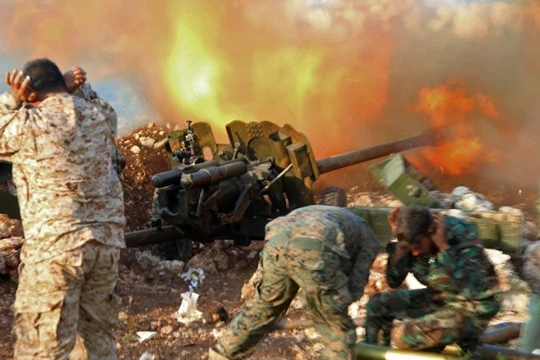 Quân đội Syria pháo kích (ảnh minh họa)