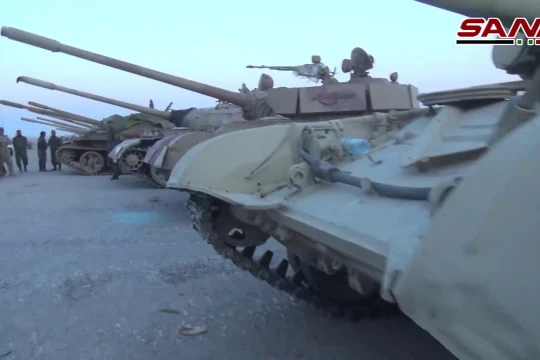 Một số lượng lớn xe tăng cũng được quân đội Syria thu chiến lợi phẩm ở Qalamoun