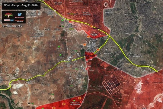 Bản đồ chiến sự Aleppo tại căn cứ Ramousah
