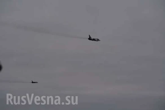 Máy bay ném bom chiến trường Su-24 trên biển Baltic. Ảnh minh họa Rusvesna