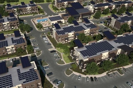 Những ngôi nhà châu Âu lắp đặt pin điện mặt trời và hệ thống pin lưu trữ năng lượng. Ảnh PV - Europe