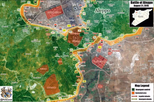 Chiến tuyến Aleppo ngày 21.08.2016