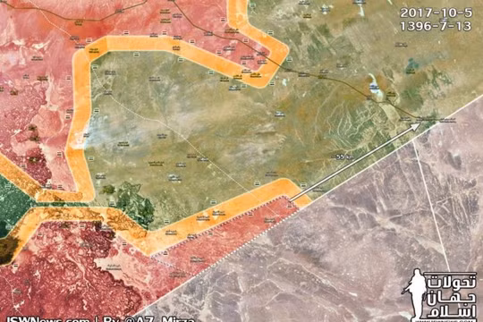 Quân đội Syria tiến công dọc theo biên giới với Jordan, giải phóng khoảng 8000 km2 biên giới - ảnh Masdar News