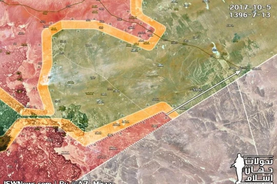 Quân đội Syria tiến công dọc theo biên giới với Jordan, giải phóng khoảng 8000 km2 biên giới - ảnh Masdar News