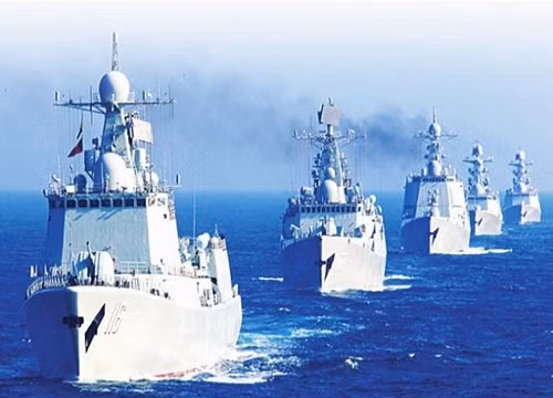 Các tàu chiến Trung Quốc trong một lần hoạt động tại Thái Bình Dương