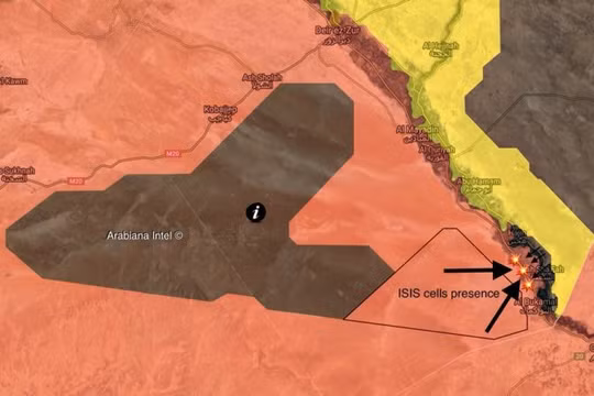 Các mũi tiến công của IS đánh vào thành phố Abukamal. Ảnh South Front 