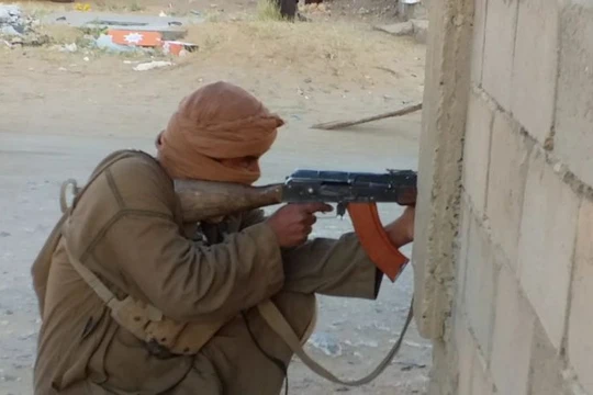 Các tay súng khủng bố IS tấn công Quân đội Quốc gia Libya. Ảnh minh họa South Front