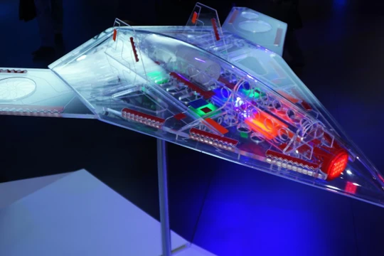 Sơ đồ mô phỏng máy bay không người lái tấn công hạng nặng. Ảnh VPK