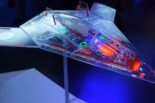 Sơ đồ mô phỏng máy bay không người lái tấn công hạng nặng. Ảnh VPK