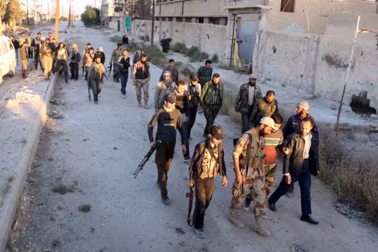 Lực lượng Hồi giáo cực đoan Jaish Al-Islam do Ả rập Xê út hậu thuẫn trong thành phố Douma, thủ phủ của lực lượng bạo loạn