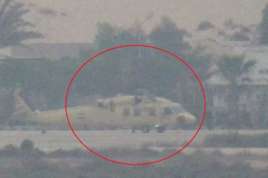 Chiếc trực thăng Ai Cập, bị phá hủy trong cuộc tấn công - ảnh video South Front