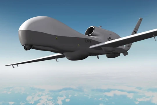 Máy bay trinh sát tầm cao không người lái Hải quân MQ-4 Triton - ảnh minh họa của trang Northrop Grumman