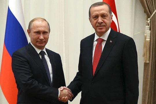 Tổng thống Nga V.Putin và tổng thống Thổ Nhĩ Kỳ Recep Erdogan (ảnh minh họa) 