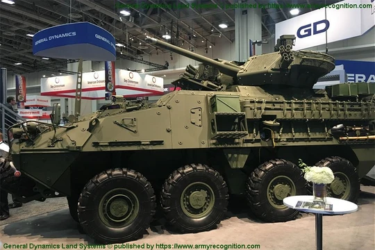 Xe thiết giáp bánh hơi Stryker A1 của hãng General Dynamics Land Systems Canada. Ảnh minh họa Armyrecognition