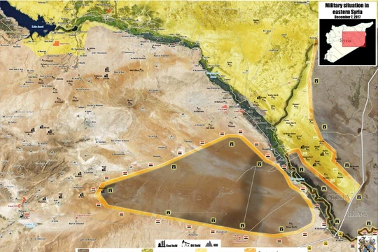 Tình hình chiến trường Deir Ezzor, quân đội Syria tiến công giải phóng 7200 km2 - ảnh Masdar News