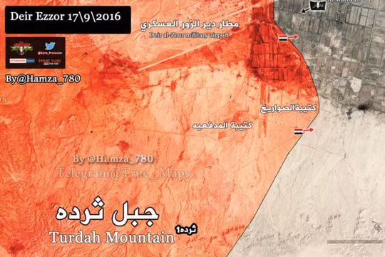 Bản đồ chiến sự Deir ez Zor tính đến ngày 17.08.2016