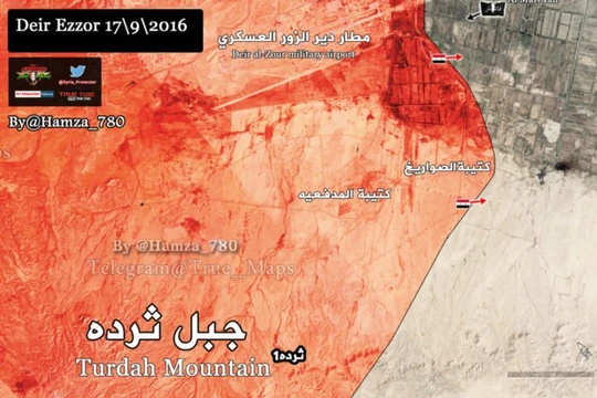Bản đồ chiến sự Deir ez Zor tính đến ngày 17.08.2016