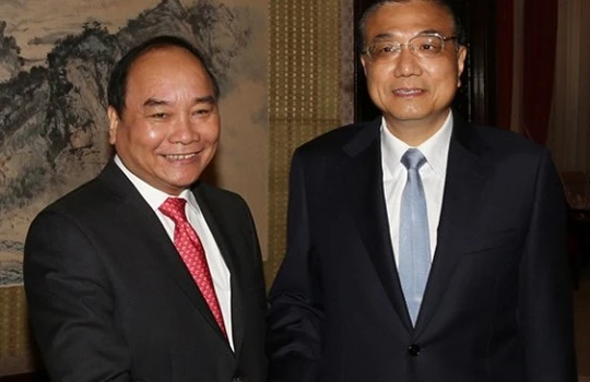Phó Thủ tướng Nguyễn Xuân Phúc và Thủ tướng Trung Quốc Lý Khắc Cường