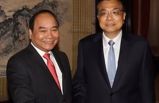 Phó Thủ tướng Nguyễn Xuân Phúc và Thủ tướng Trung Quốc Lý Khắc Cường