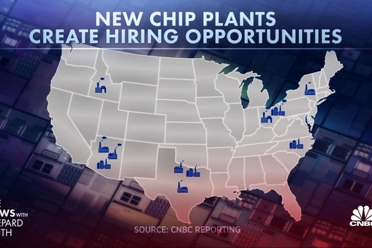 Micron đầu tư 100 tỷ USD xây dựng nhà máy sản xuất chip ở ngoại ô New York. Ảnh Video CNBC