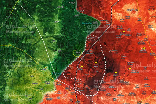 Vùng chiến sự tỉnh Idlib vừa được giải phóng - ảnh Muraselon