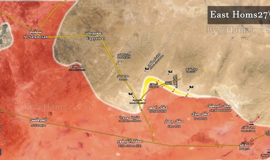 Bản đồ chiến sự phía Bắc Tỉnh Homs