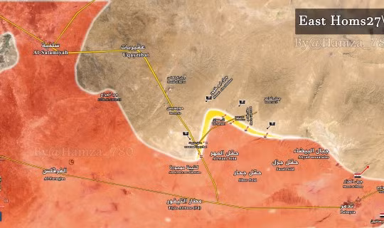 Bản đồ chiến sự phía Bắc Tỉnh Homs
