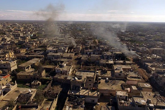 Thành phố Daraa sau ngày di tản lực lượng Hồi giáo cực đoan. Ảnh minh họa Masdar News