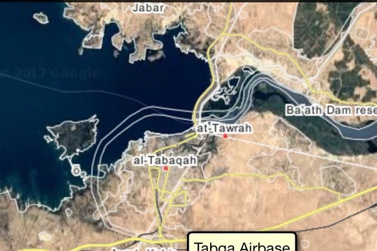 Vị trí sân bay quân sự Tabqa