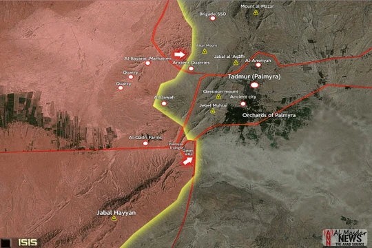 Quân đội Syria giải phóng khu trại Al-Qatar, tấn công về Vườn cây Palmyra