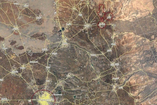 Bản đồ địa điểm cao điểm Aliyat thuộc tỉnh Sweida