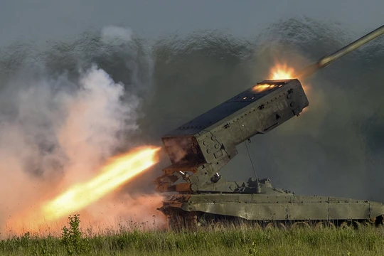 "Lửa địa ngục" hỏa lực kinh hoàng của TOS-1A "Blazing Sun" ở Syria và Iraq