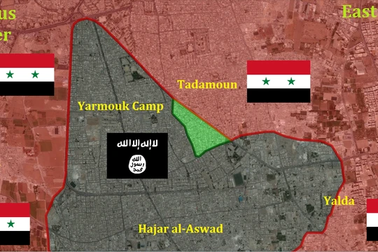 IS khống chế hầu hết quân Trại Yarmouk ở ngoại ô Damascus