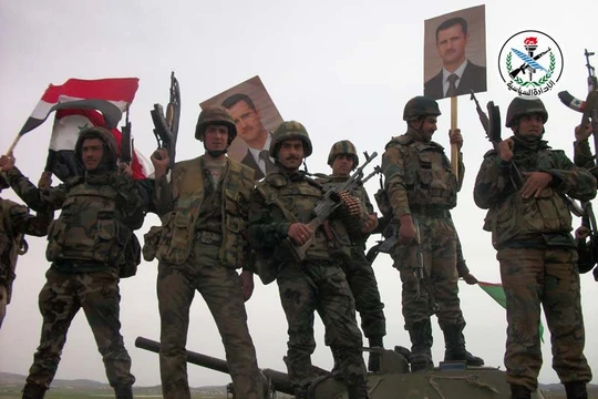 Binh sĩ lực lượng Lá chắn Qalamoun trên chiến trường Hama - ảnh minh họa Masdar News